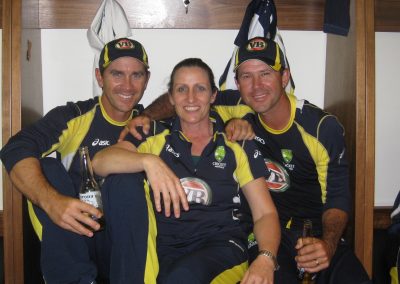With Justin Langer & Ricky Ponting